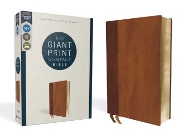 B NIV GIANT PRINT COMPACT BIBLE BROWN (RED LETTER EDITION)