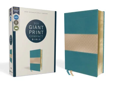 B NIV GIANT PRINT COMPACT BIBLE TEAL (RED LETTER EDITION)