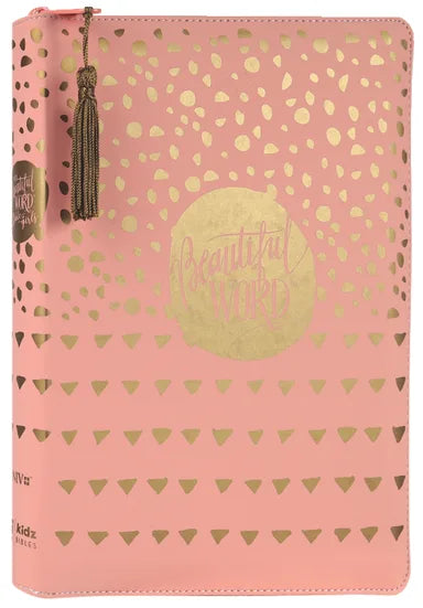 B NIV BEAUTIFUL WORD BIBLE FOR GIRLS ZIPPERED PINK (RED LETTER EDITION)