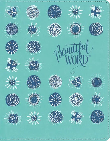 B NIV BEAUTIUL WORD COLORING BIBLE FOR GIRLS PENCIL/STICKER GIFT SET TEAL