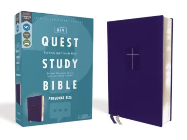 B NIV QUEST STUDY BIBLE PERSONAL SIZE BLUE