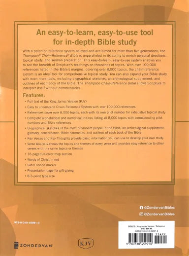 B KJV THOMPSON CHAIN-REFERENCE BIBLE (RED LETTER EDITION)