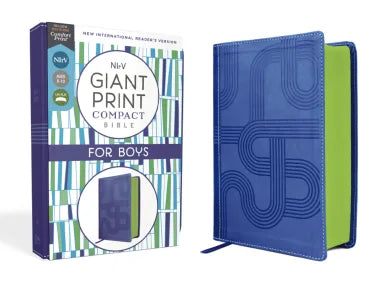 B NIRV GIANT PRINT COMPACT BIBLE FOR BOYS BLUE