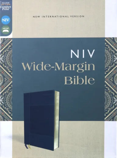 B NIV WIDE MARGIN BIBLE NAVY (RED LETTER EDITION)