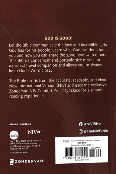 B NIV HOLY BIBLE COMPACT BURGUNDY – Crossroad Distributors