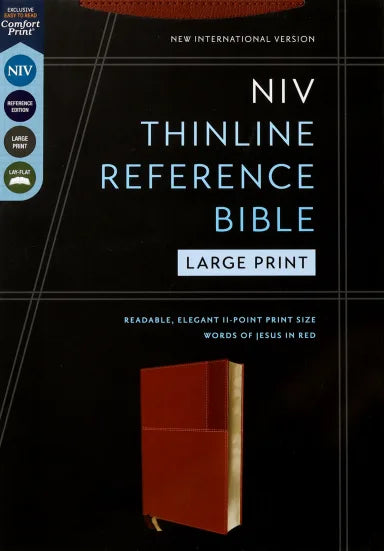 B NIV THINLINE REFERENCE BIBLE LARGE PRINT BROWN (RED LETTER EDITION)