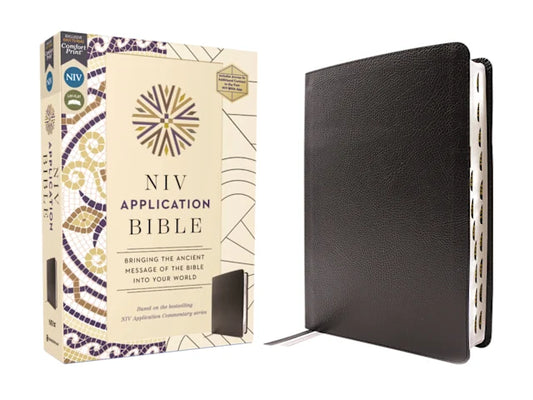 B NIV APPLICATION BIBLE  BLACK THUMB INDEXED (RED LETTER EDITION)