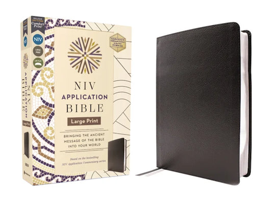 B NIV APPLICATION BIBLE  LARGE PRINT  BLACK (RED LETTER EDITION)