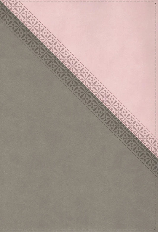 B NIV APPLICATION BIBLE  LARGE PRINT  PINK/GRAY  (RED LETTER EDITION)