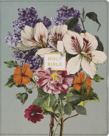 B NIV  ARTISAN COLLECTION BIBLE  LARGE PRINT  SAGE FLORAL (RED LETTER EDITION)