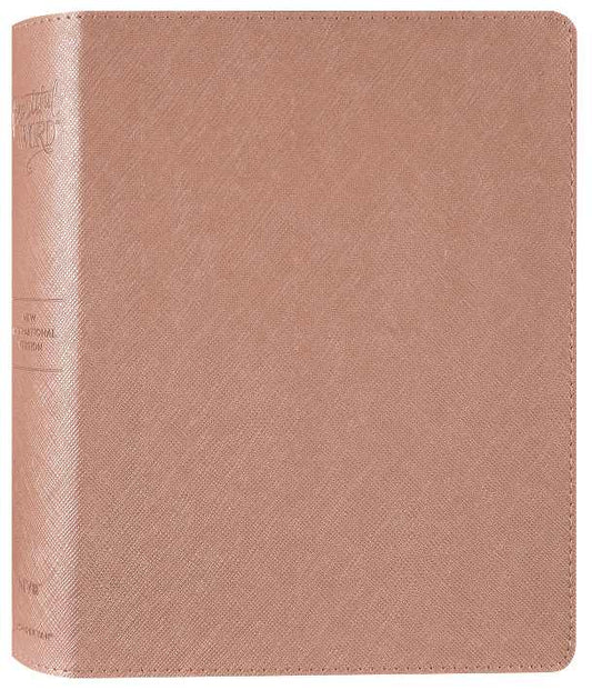 NIV BEAUTIFUL WORD BIBLE  WITH PEEL/STICK BIBLE TABS  PINK (RED LETTER EDITION)