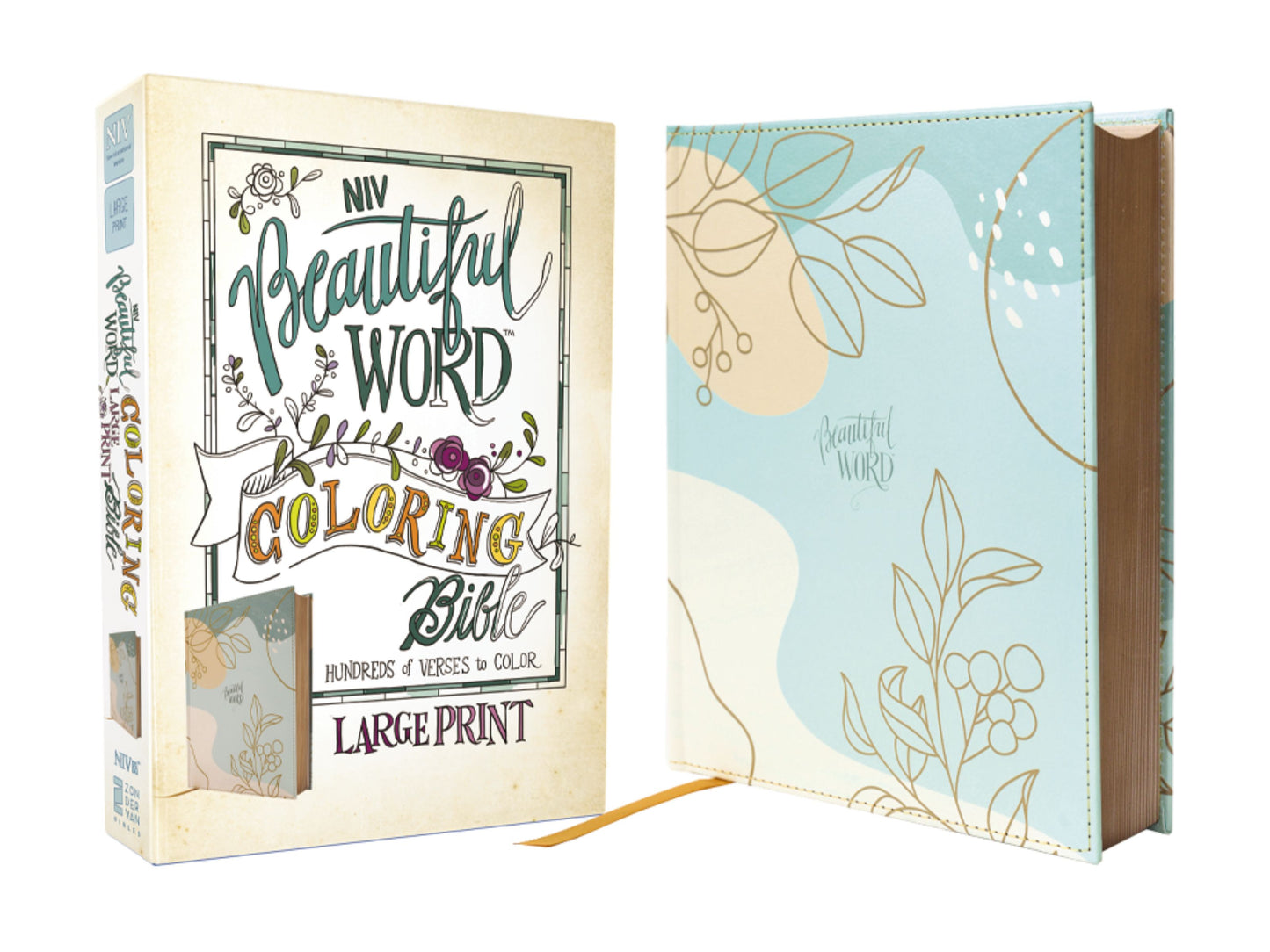 NIV BEAUTIFUL WORD COLORING BIBLE  LARGE PRINT TEAL (BLACK LETTER EDITION)