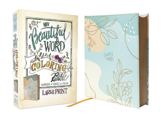 NIV BEAUTIFUL WORD COLORING BIBLE  LARGE PRINT TEAL (BLACK LETTER EDITION)