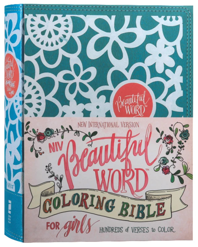 NIV BEAUTIFUL WORD COLORING BIBLE FOR GIRLS TEAL (BLACK LETTER EDITION)