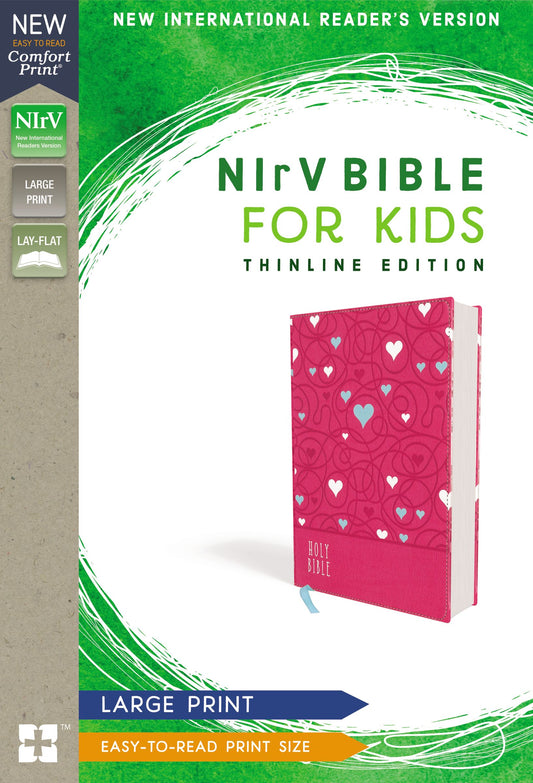 B NIRV BIBLE FOR KIDS LARGE PRINT PINK (BLACK LETTER EDITION)