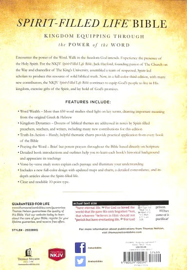 NKJV SPIRIT-FILLED LIFE BIBLE BURGUNDY (RED LETTER EDITION) (THIRD EDITION)