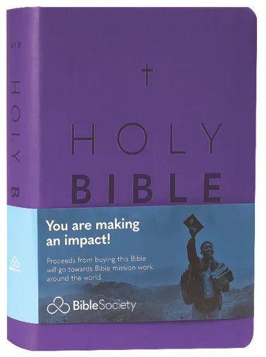 NIV Colour Burst Bible Large Print Royal Purple