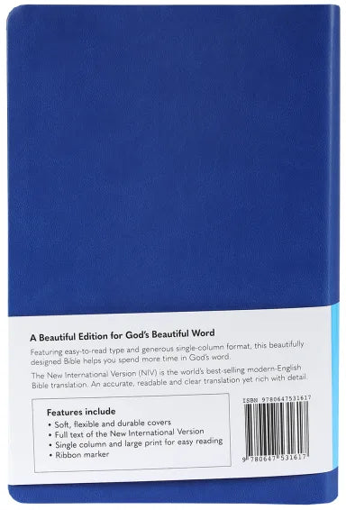 NIV Colour Burst Bible Large Print Midnight Blue