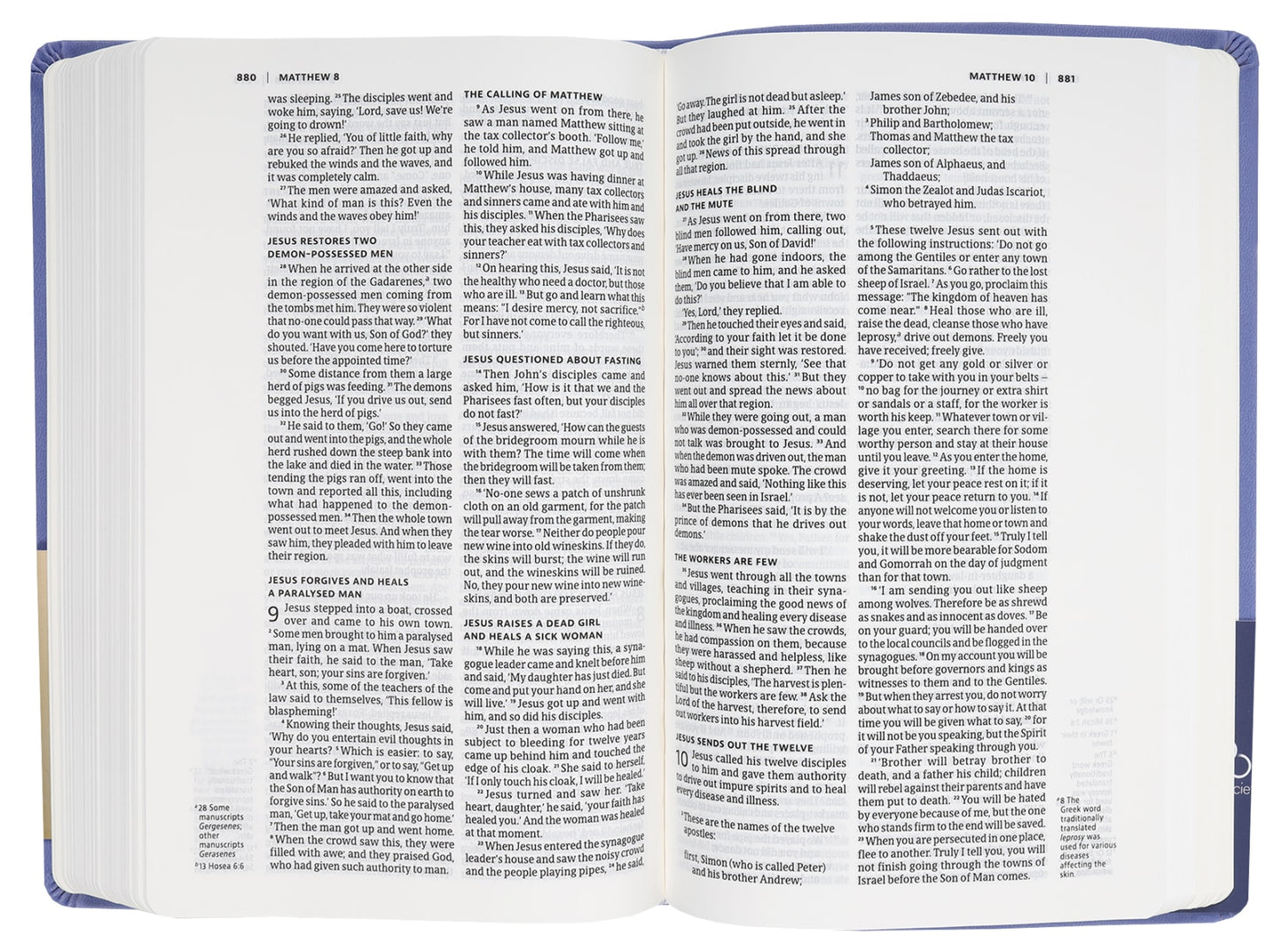 B NIV SLIMLINE BIBLE BLUE LAVENDER (BLACK LETTER EDITION)(ANGLICISED TEXT)