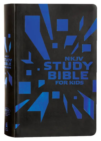 B NKJV STUDY BIBLE FOR KIDS GREY/BLUE COVER (BLACK LETTER EDITION)