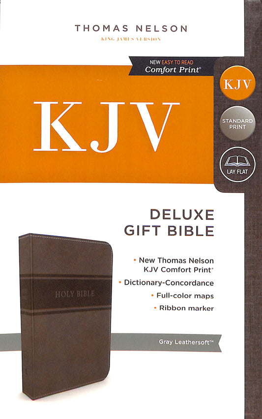 B KJV DELUXE GIFT BIBLE GRAY (RED LETTER EDITION)