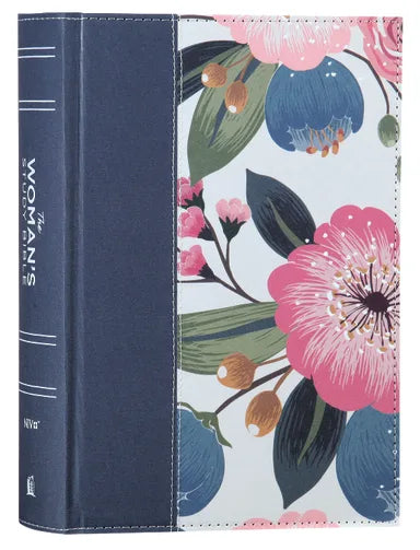 B NIV WOMAN'S STUDY BIBLE BLUE FLORAL FULL-COLOR (RED LETTER EDITION)