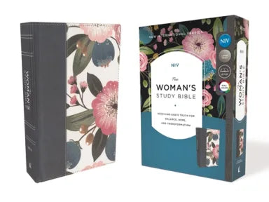 B NIV WOMAN'S STUDY BIBLE BLUE FLORAL FULL-COLOR (RED LETTER EDITION)