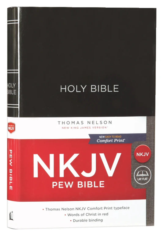 B NKJV PEW BIBLE BLACK (RED LETTER EDITION)