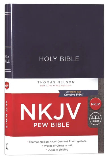 B NKJV PEW BIBLE BLUE (RED LETTER EDITION)