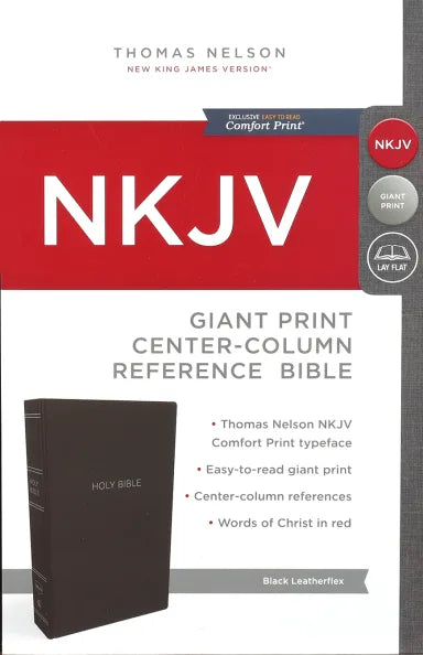 B NKJV REFERENCE BIBLE GIANT PRINT BLACK INDEXED (RED LETTER EDITION)