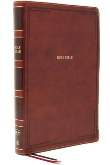 B NKJV THINLINE BIBLE GIANT PRINT BROWN INDEXED (RED LETTER EDITION)