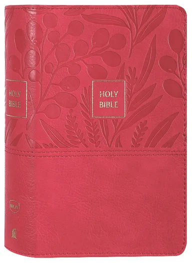 B NKJV END-OF-VERSE REFERENCE BIBLE COMPACT PINK (RED LETTER)