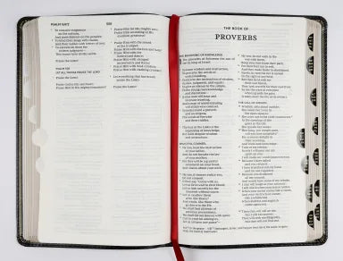 NKJV THINLINE BIBLE BLACK THUMB INDEXED (RED LETTER EDITION)