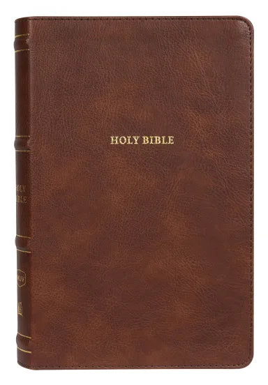 B NKJV THINLINE BIBLE BROWN THUMB INDEXED (RED LETTER EDITION)