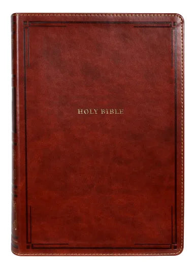 NKJV REFERENCE BIBLE CENTER-COLUMN GIANT PRINT BROWN THUMB INDEX (RED LETTER EDITION)