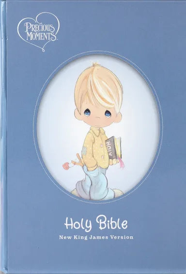 B NKJV PRECIOUS MOMENTS SMALL HANDS BIBLE BLUE