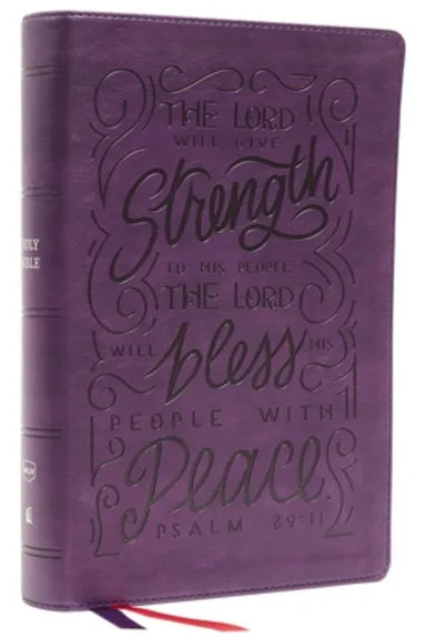 B NKJV GIANT PRINT CENTER-COLUMN REFERENCE BIBLE VERSE ART COVER COLLECTION PURPLE THUMB INDEXED (RED LETTER EDITION)