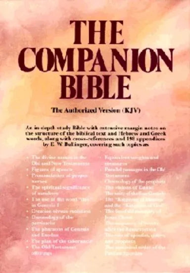 B KJV COMPANION BIBLE  THE BURGUNDY