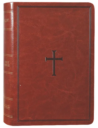 B KJV HOLY BIBLE LARGE PRINT PERSONAL SIZE REFERENCE BIBLE BROWN (RED LETTER EDITION)