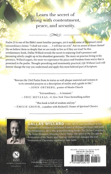 LIFE WITHOUT LACK: LIVING IN THE FULLNESS OF PSALM 23