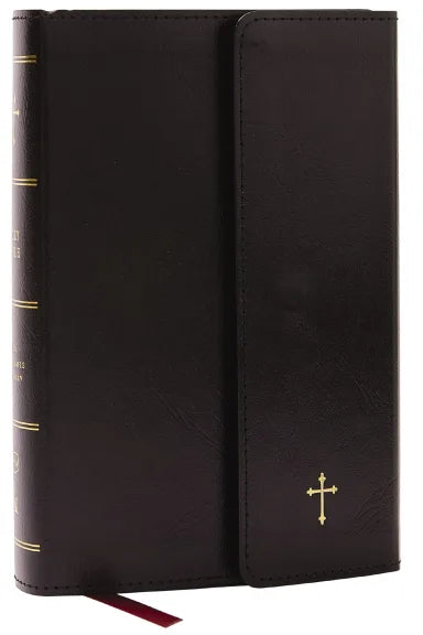 B NKJV COMPACT PARAGRAPH-STYLE REFERENCE BIBLE BLACK (RED LETTER EDITION)