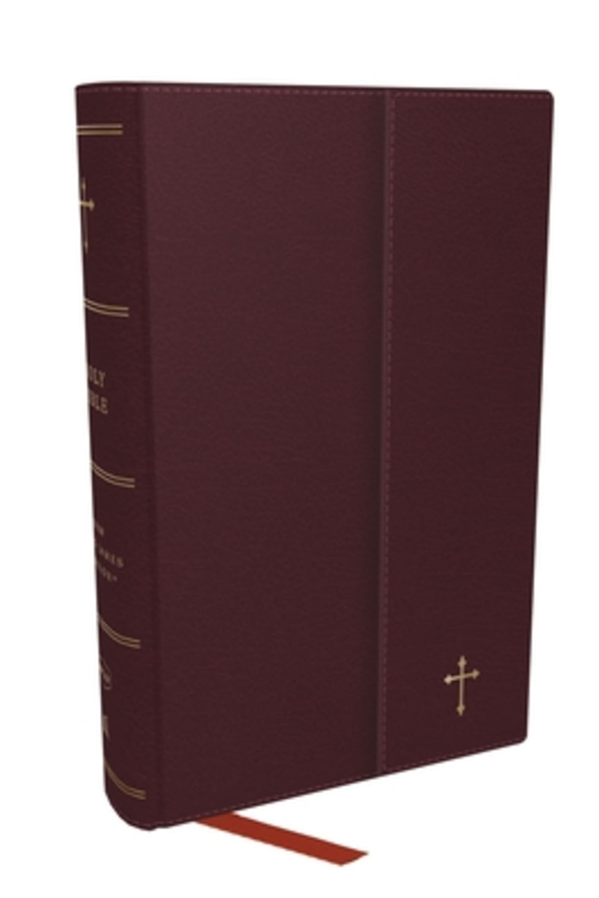 B NKJV COMPACT PARAGRAPH-STYLE REFERENCE BIBLE BURGUNDY (RED LETTER EDITION)