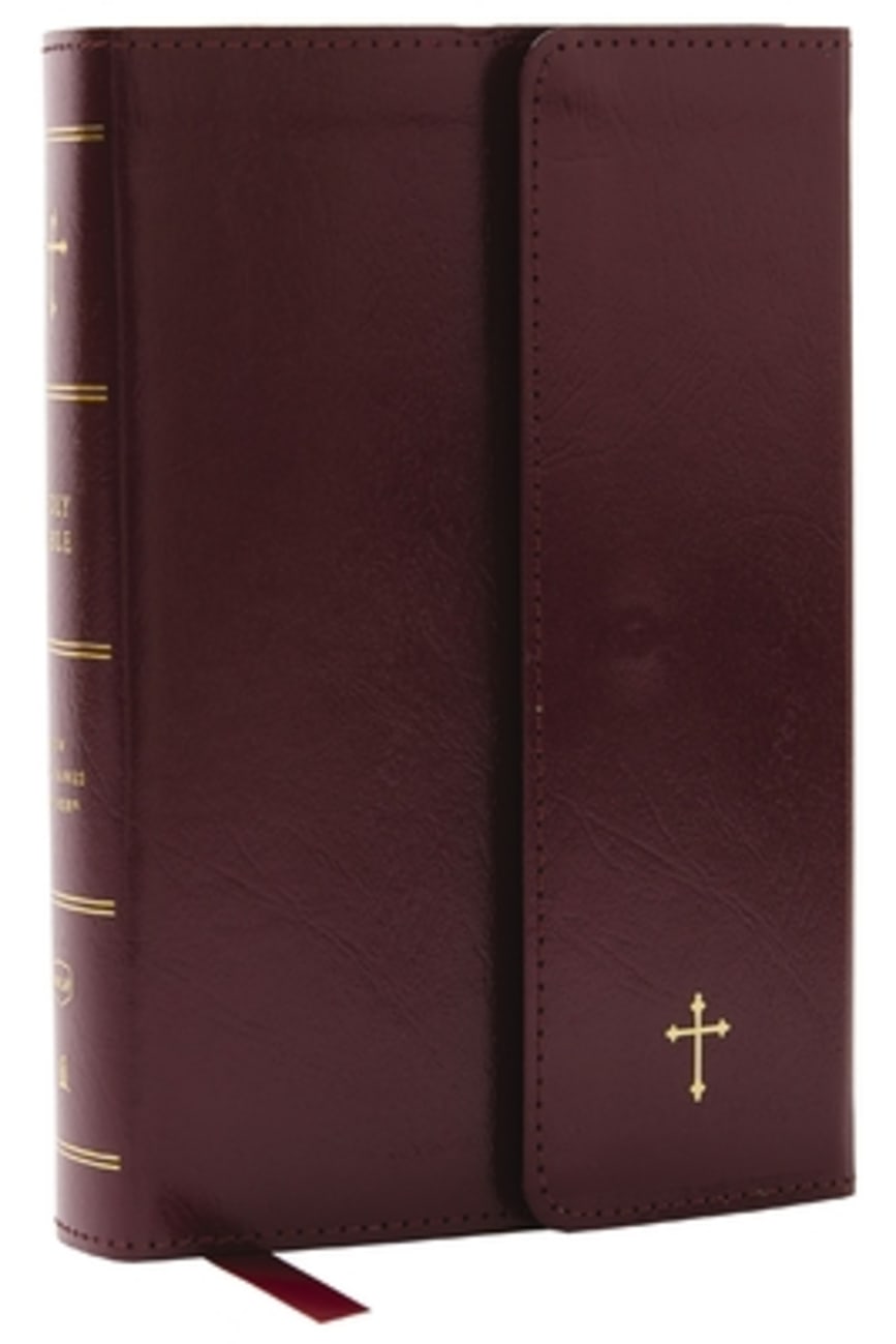 B NKJV COMPACT PARAGRAPH-STYLE REFERENCE BIBLE BURGUNDY (RED LETTER EDITION)