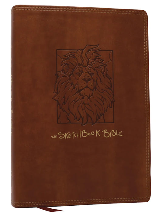 B NKJV SKETCHBOOK BIBLE BROWN (RED LETTER EDITION)