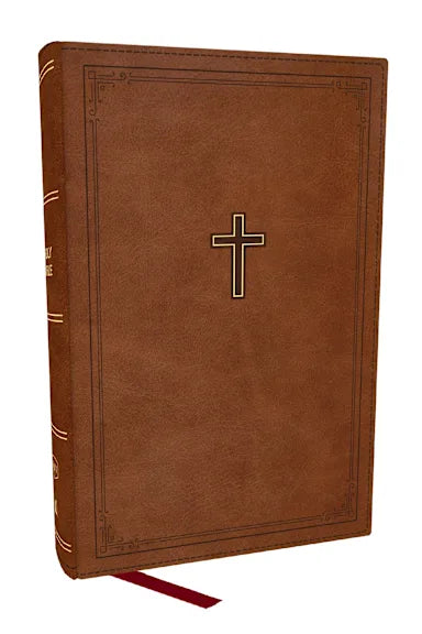 B KJV PERSONAL SIZE LARGE PRINT END-OF-VERSE REFERENCE BIBLE  BROWN (RED LETTER EDITION)