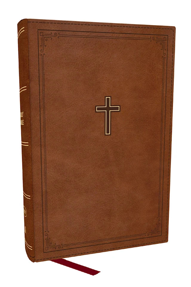 B KJV PERSONAL SIZE LARGE PRINT END-OF-VERSE REFERENCE BIBLE  BROWN INDEXED (RED LETTER EDITION)