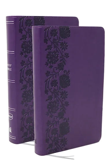NKJV PERSONAL SIZE END-OF-VERSE REFERENCE BIBLE WITH JOURNAL SET  PURPLE (RED LETTER EDITION)