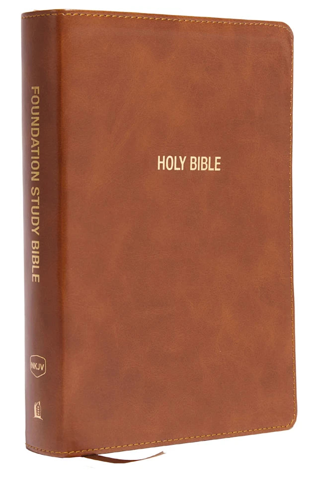 B NKJV FOUNDATION STUDY BIBLE  BROWN (RED LETTER EDITION)