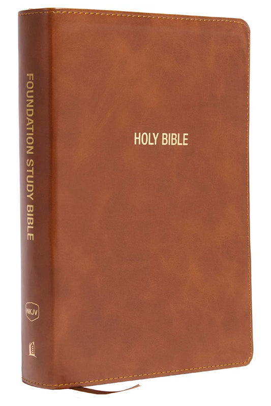 B NKJV FOUNDATION STUDY BIBLE  BROWN (RED LETTER EDITION)