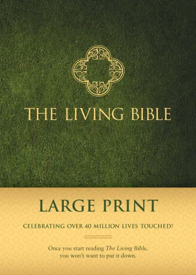 B LBP LIVING BIBLE LARGE PRINT GREEN (BLACK LETTER EDITION)